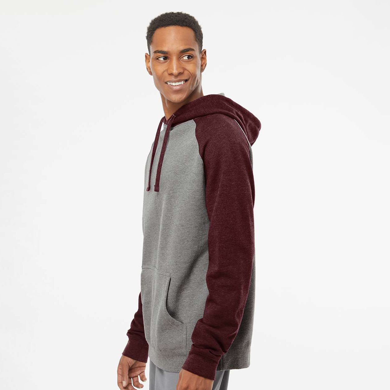 Gunmetal Hthr/Burgundy Hthr
