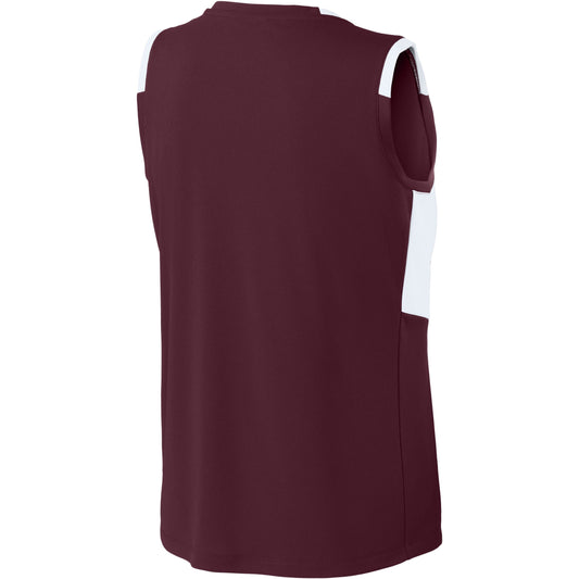 Maroon/White