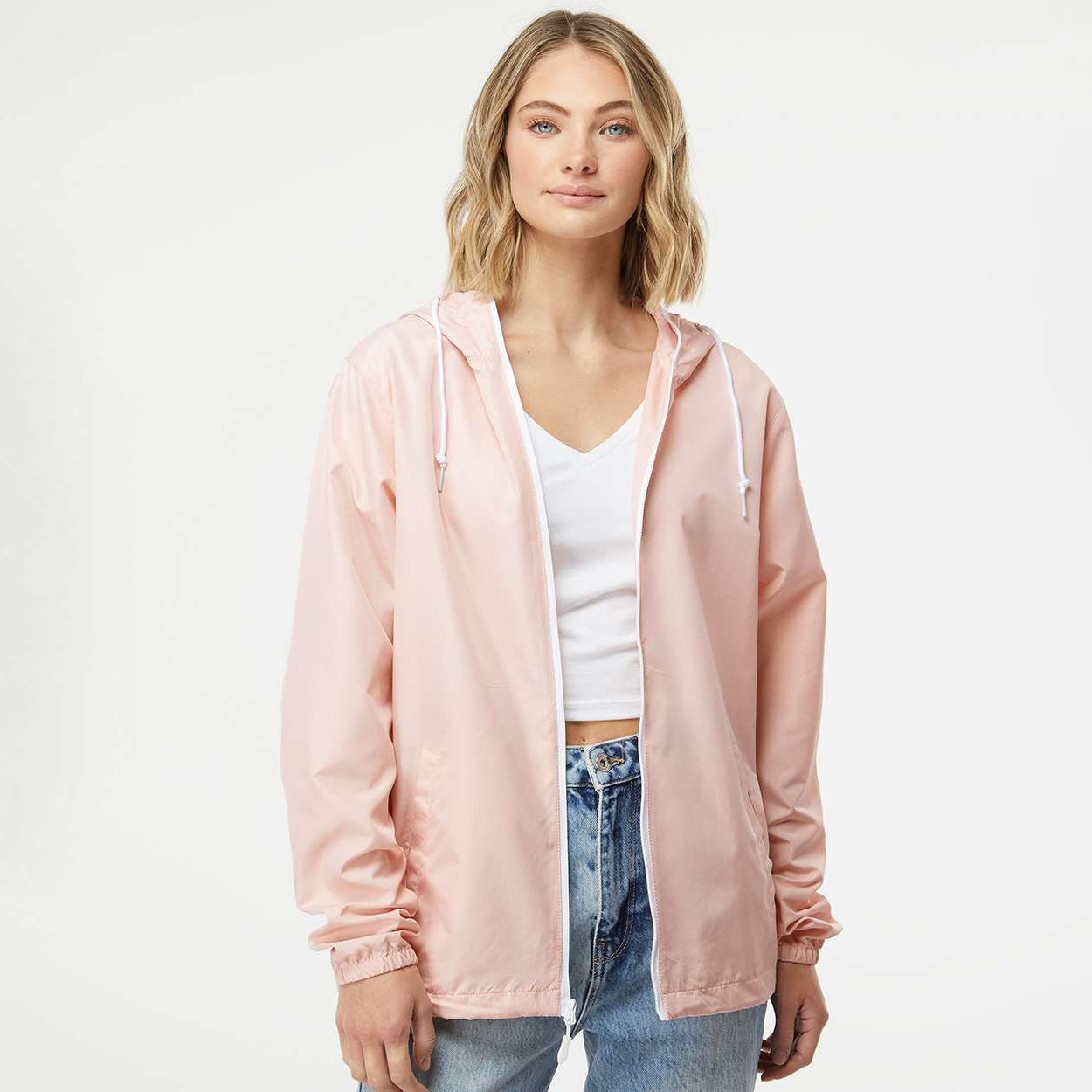 Blush/White Zipper