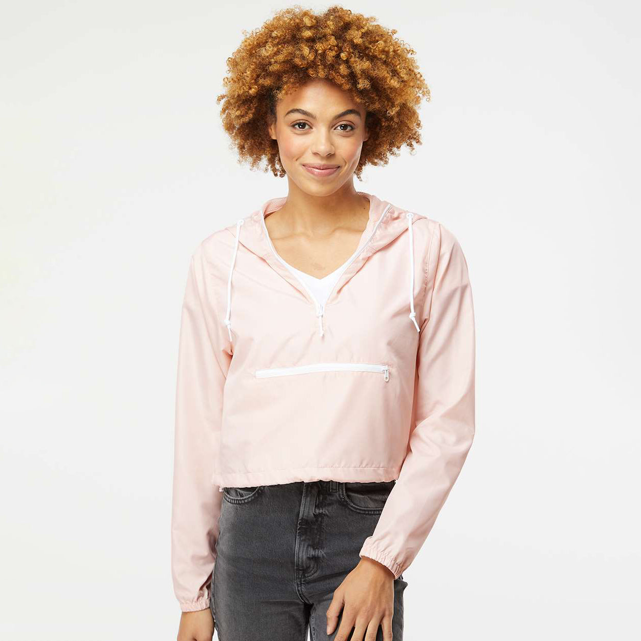Blush/White Zipper