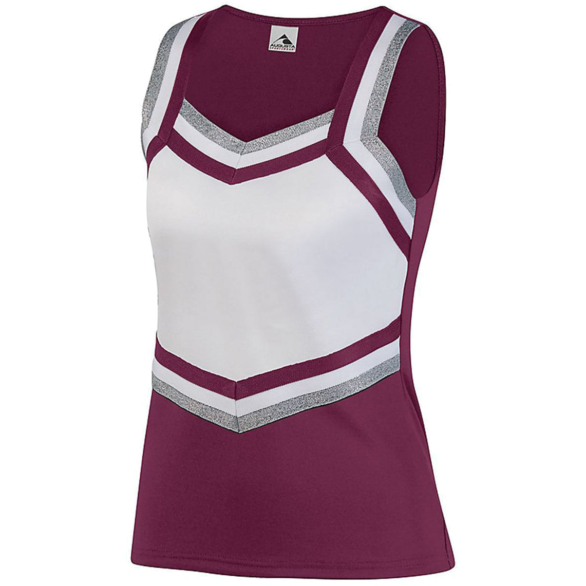 Maroon/White/Metallic Silver