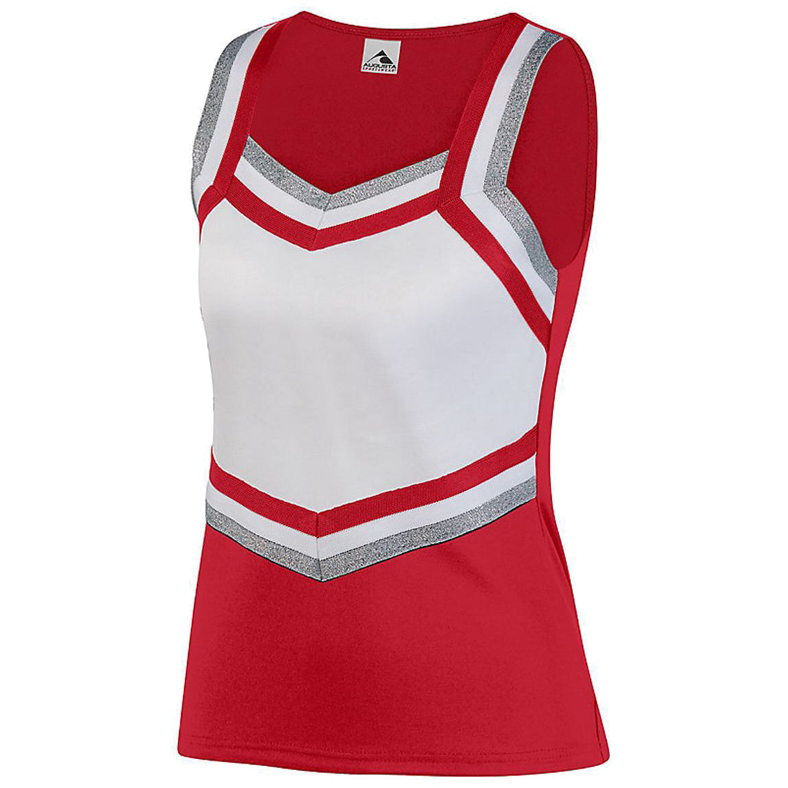 Red/White/Metallic Silver