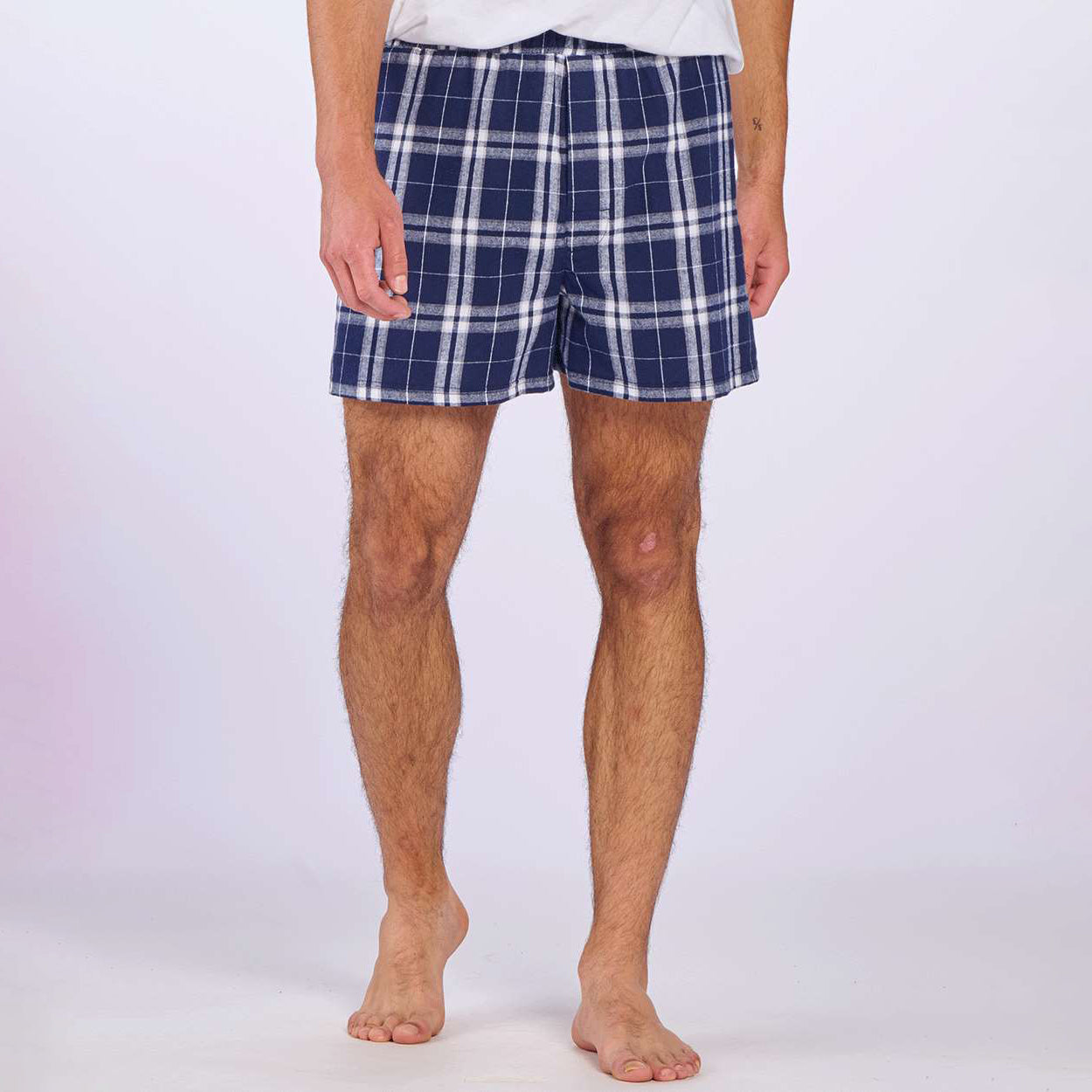 Navy/Silver Plaid