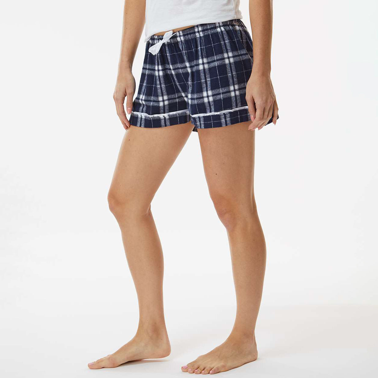 Navy/Silver Plaid