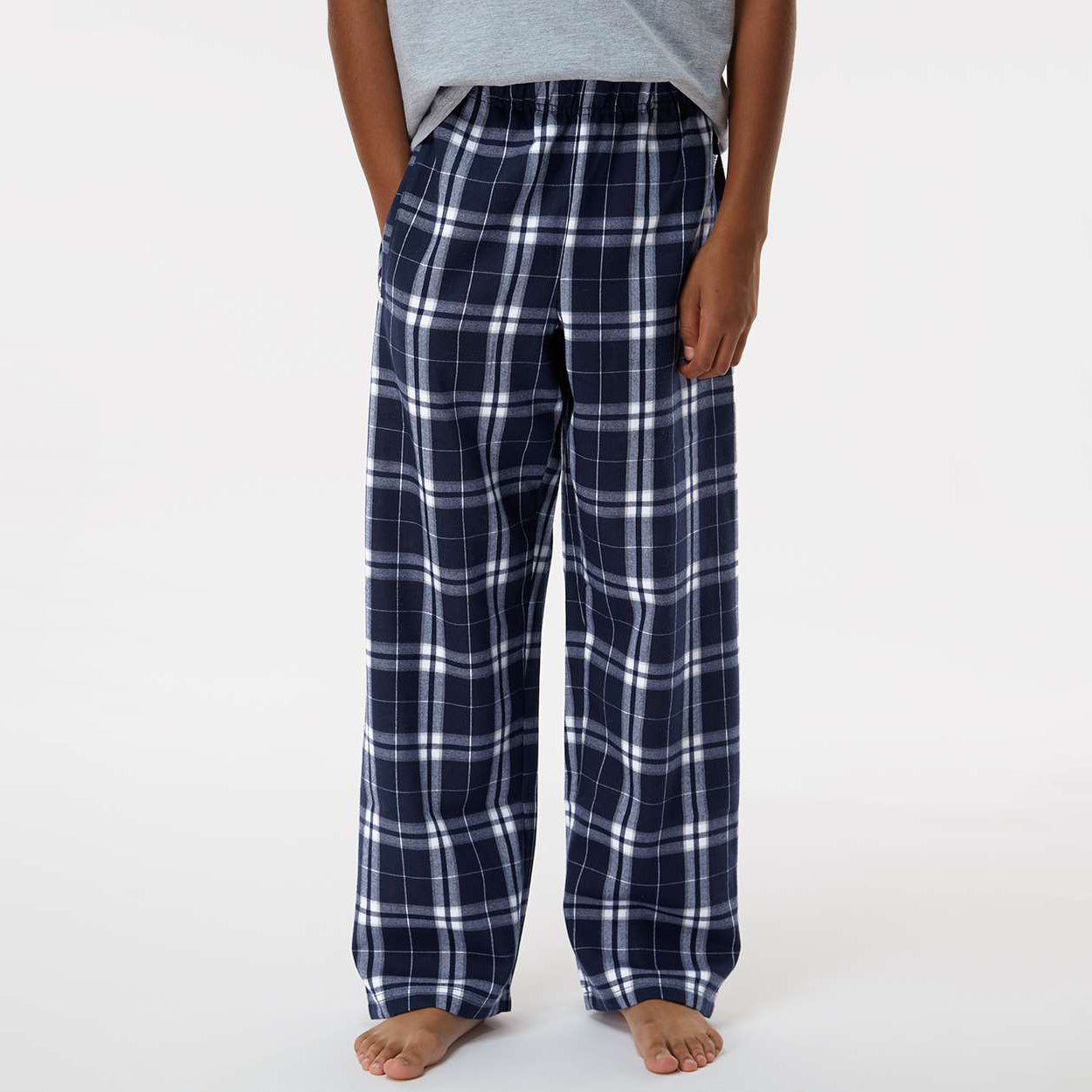 Navy/Silver Plaid