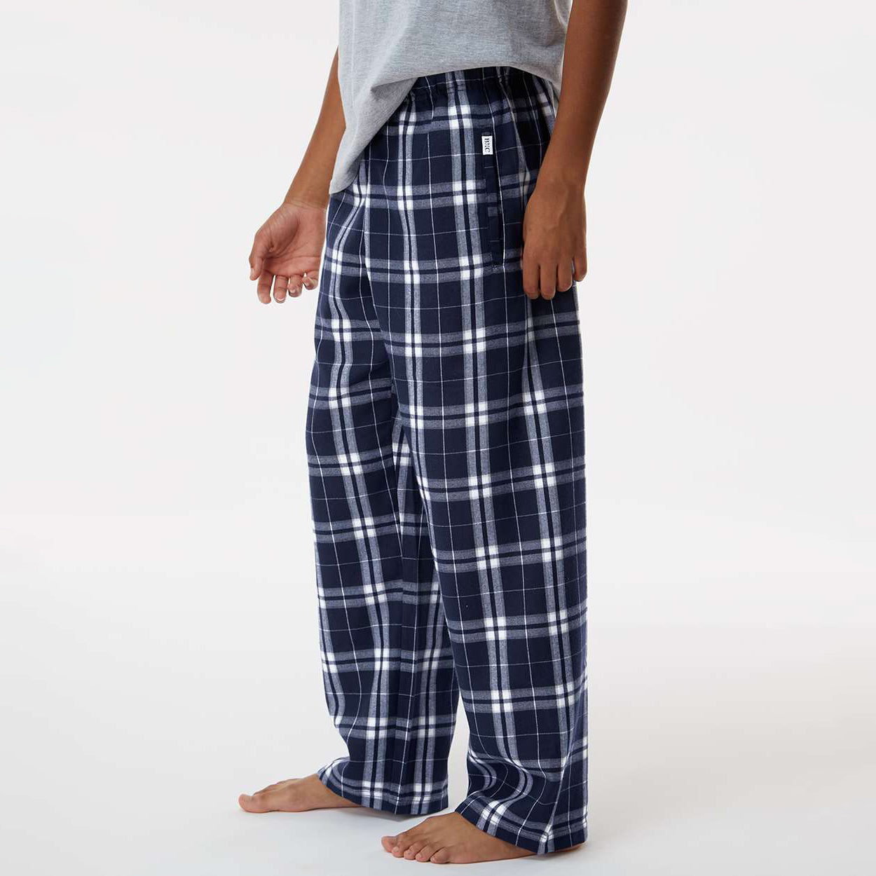 Navy/Silver Plaid