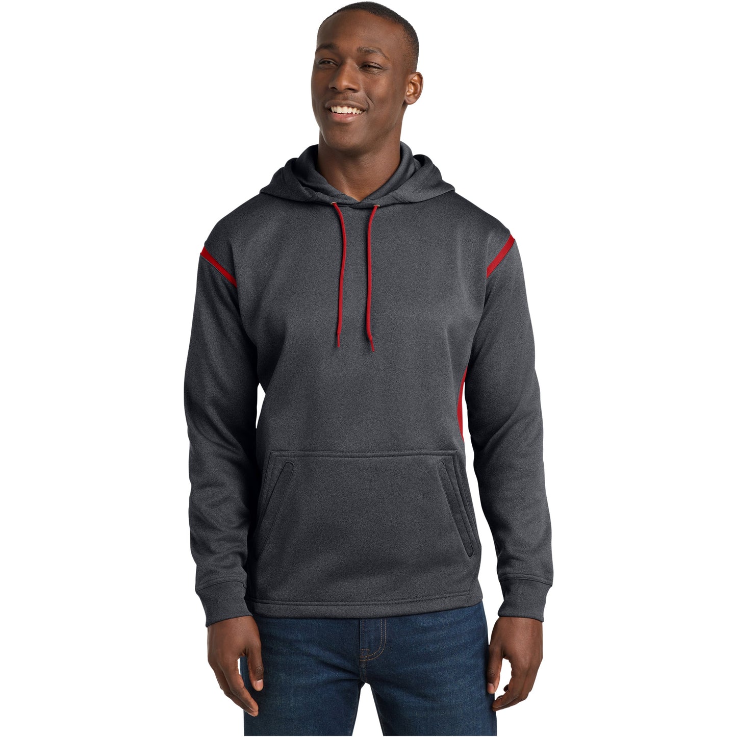 Graphite Heather/True Red