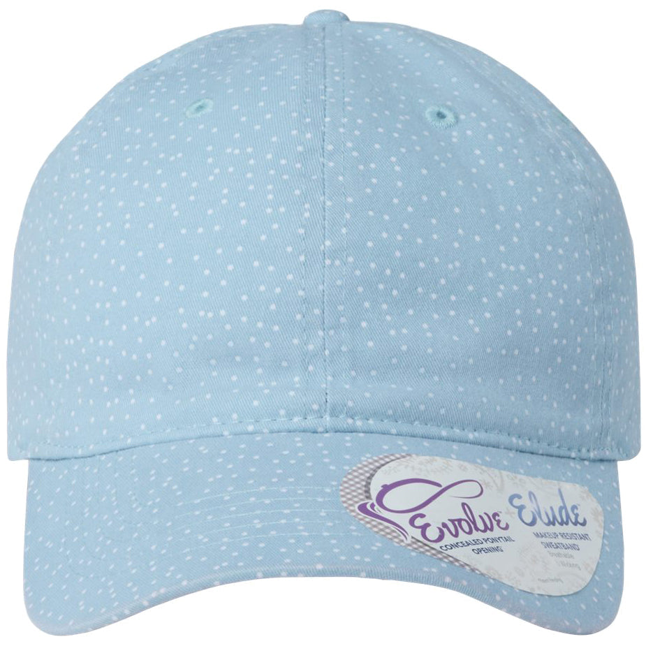 Light Blue/White Polka Dots