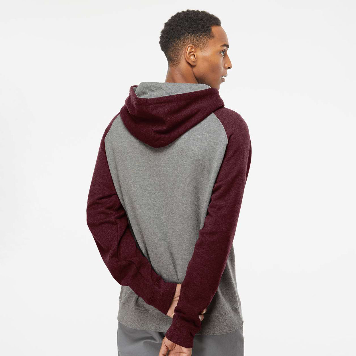 Gunmetal Hthr/Burgundy Hthr