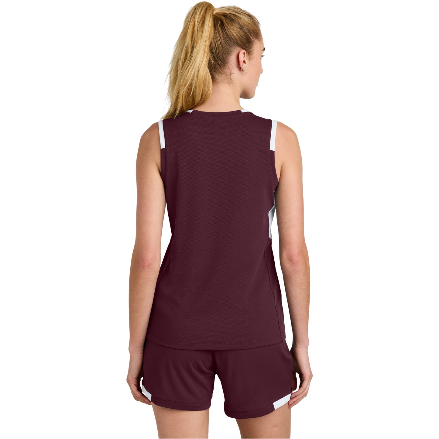 Maroon/White