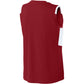 Deep Red/White