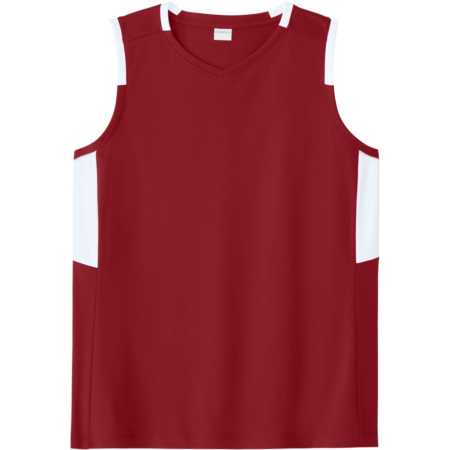 Deep Red/White