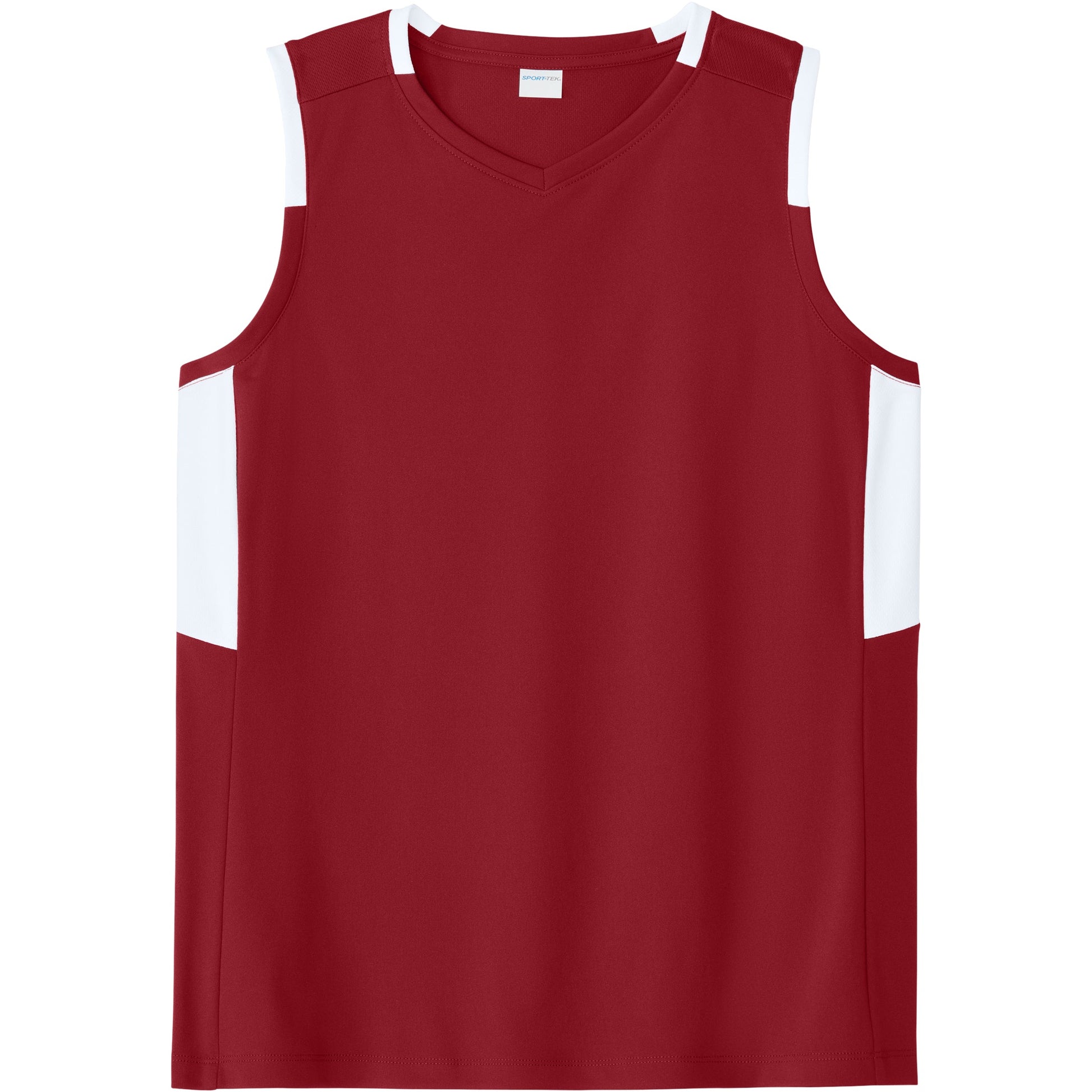 Deep Red/White