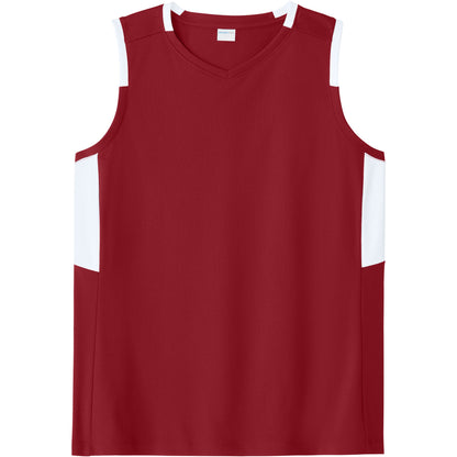 Deep Red/White