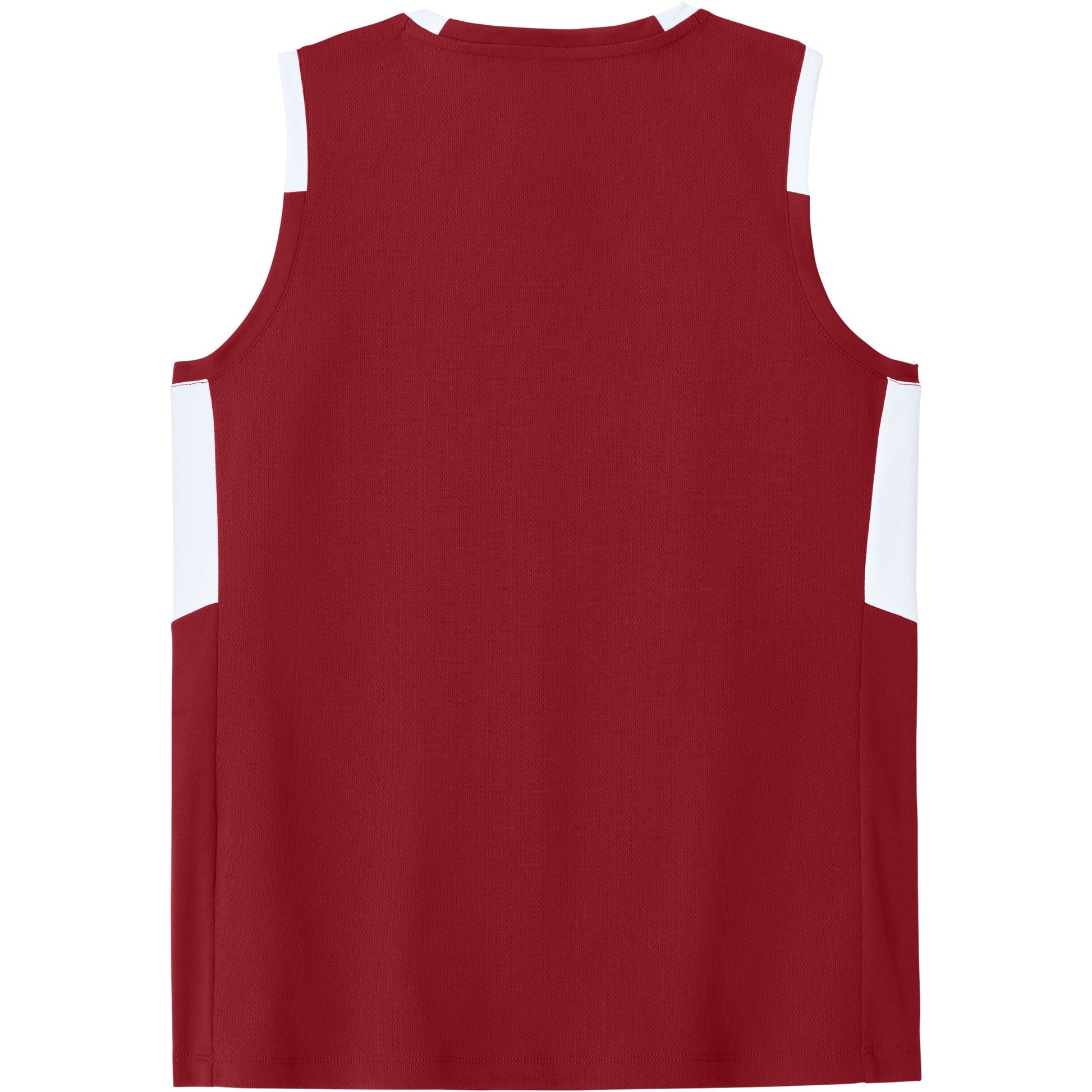 Deep Red/White