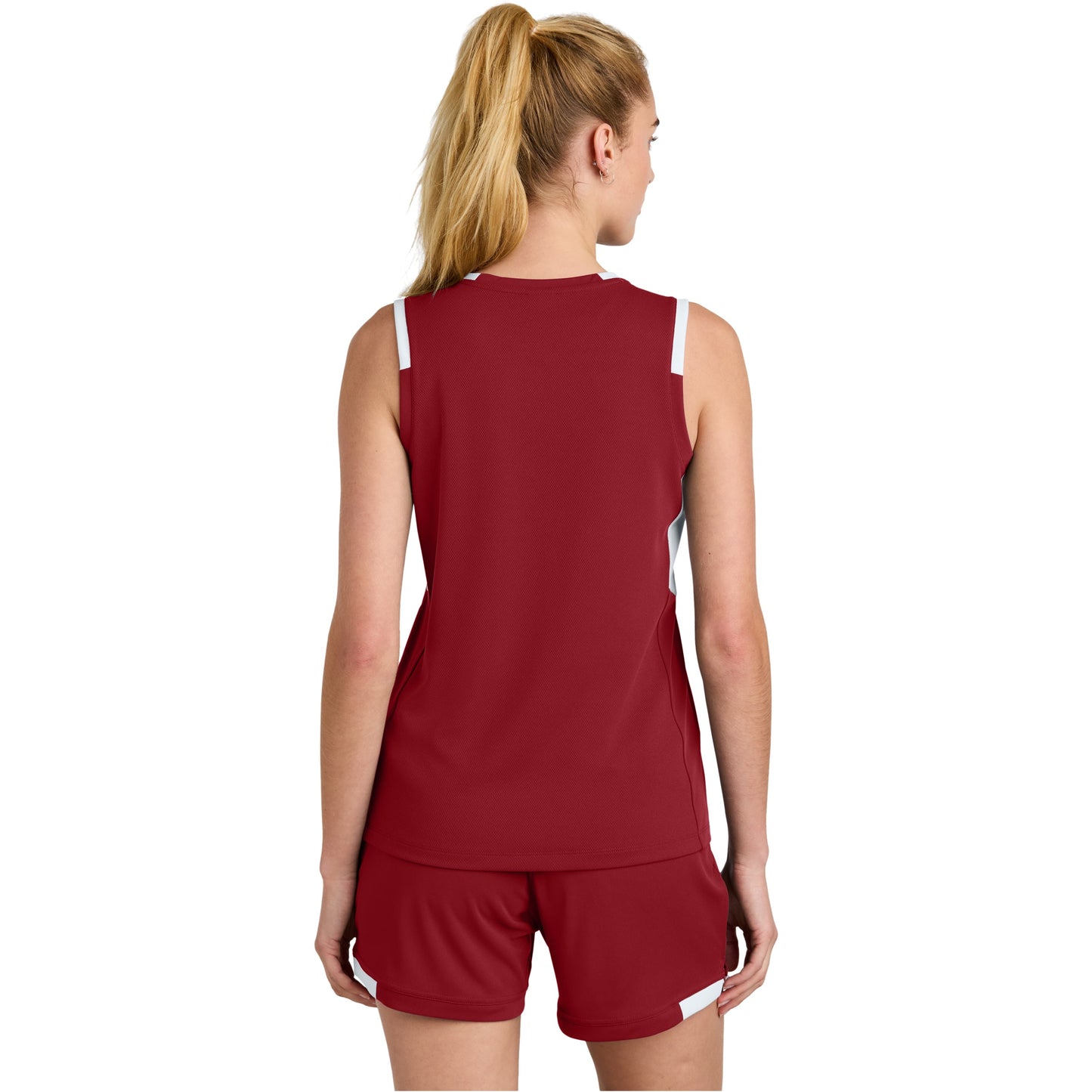 Deep Red/White