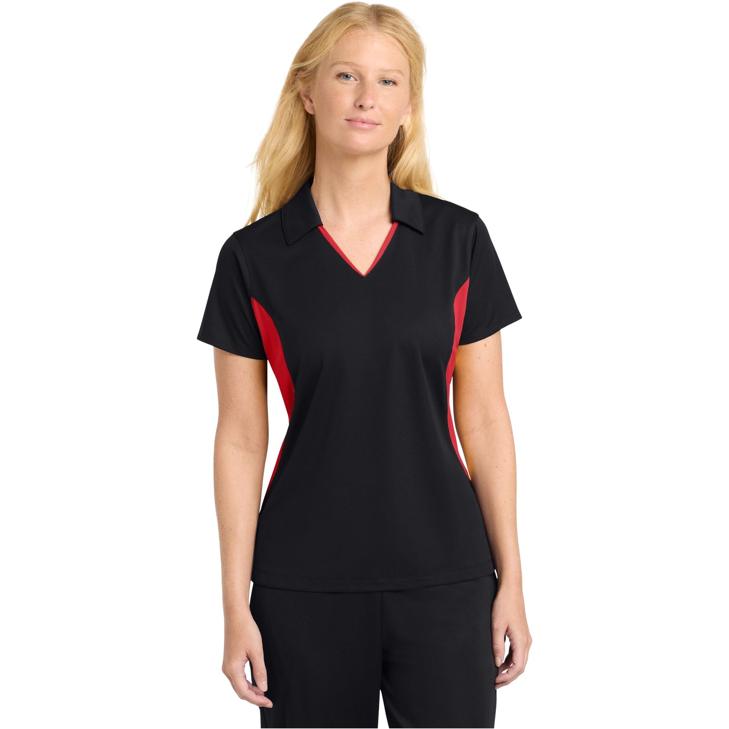 Women's Side Blocked Micropique Sport-Wick Polo
