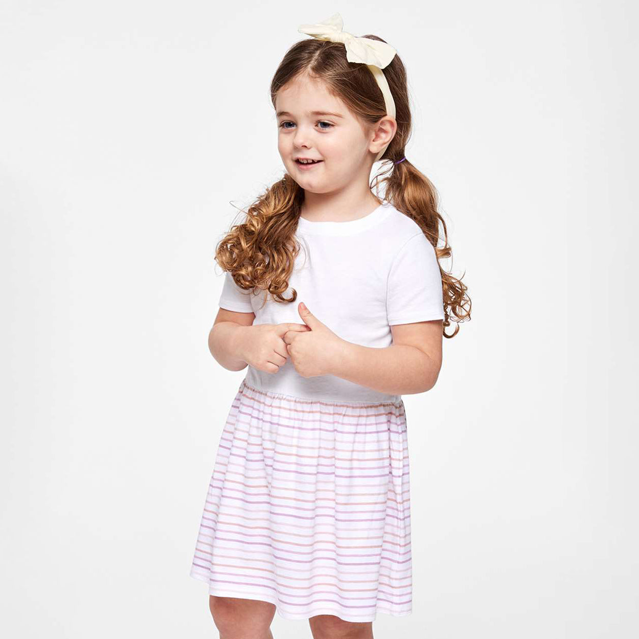 White/Lilac Stripe