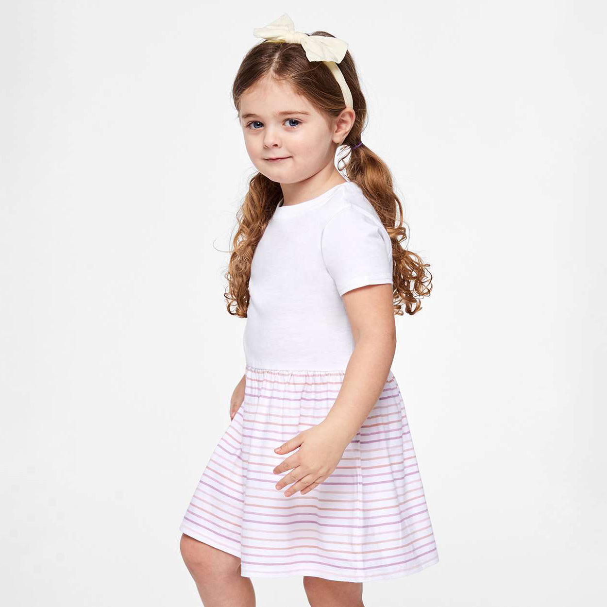 White/Lilac Stripe