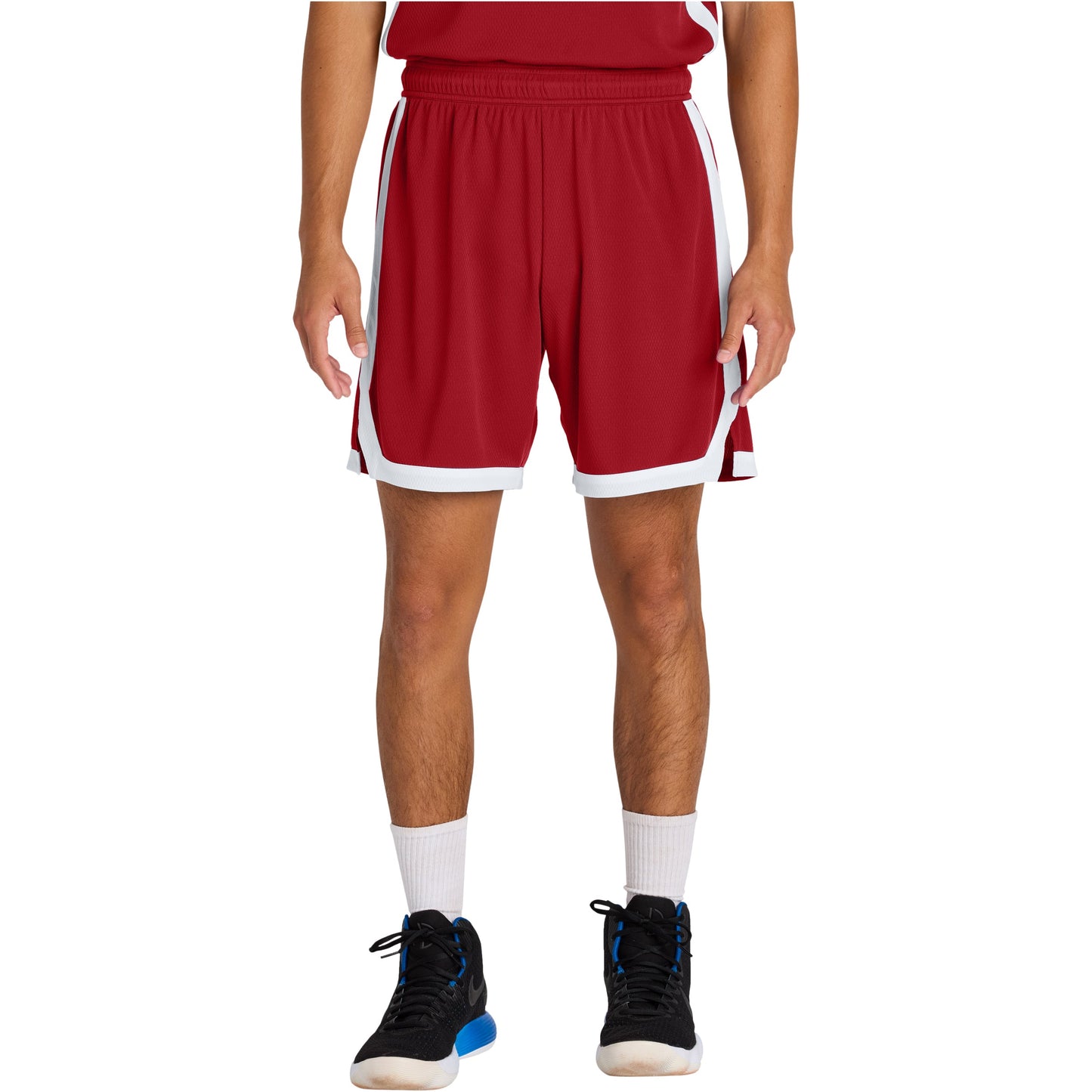 Deep Red/White