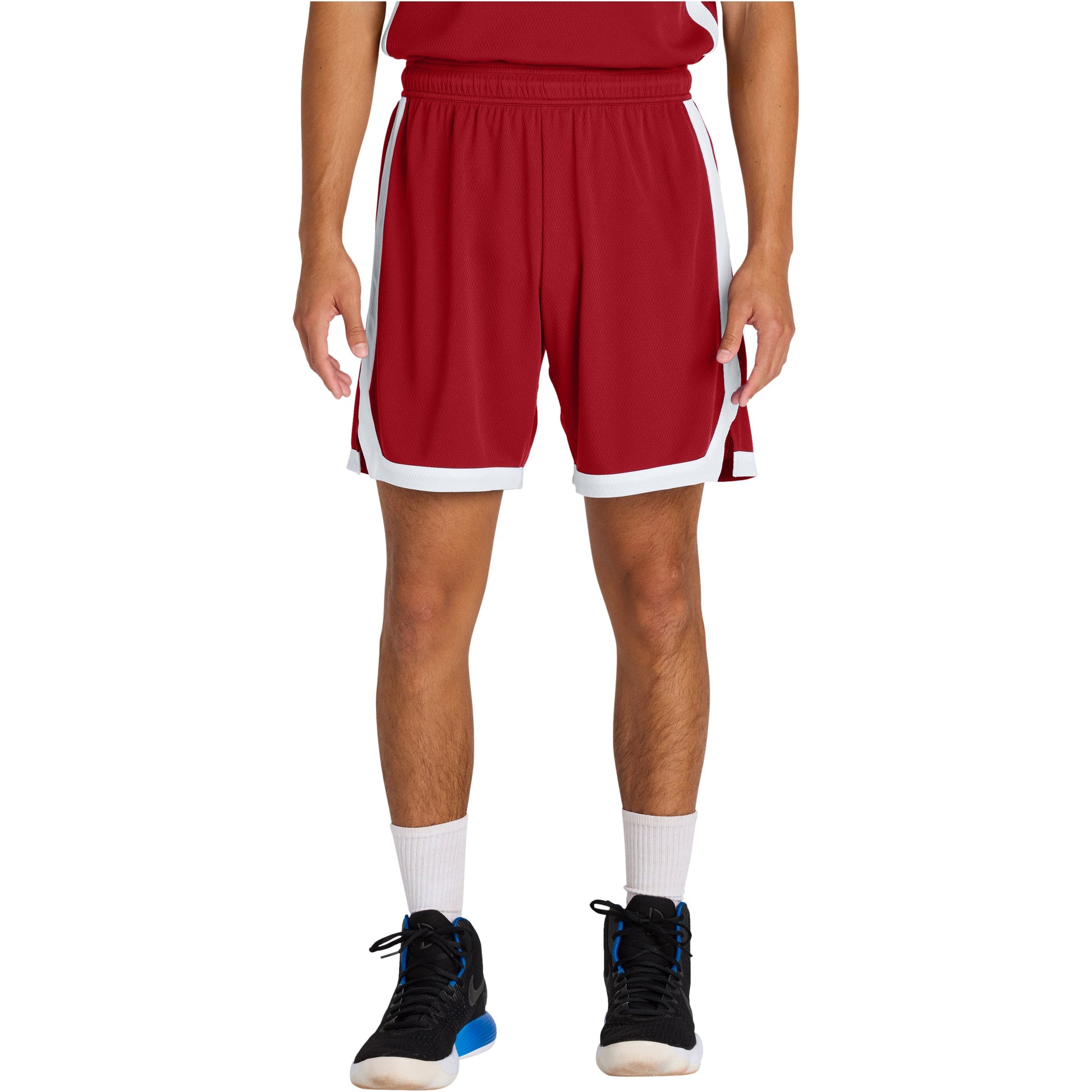 Deep Red/White