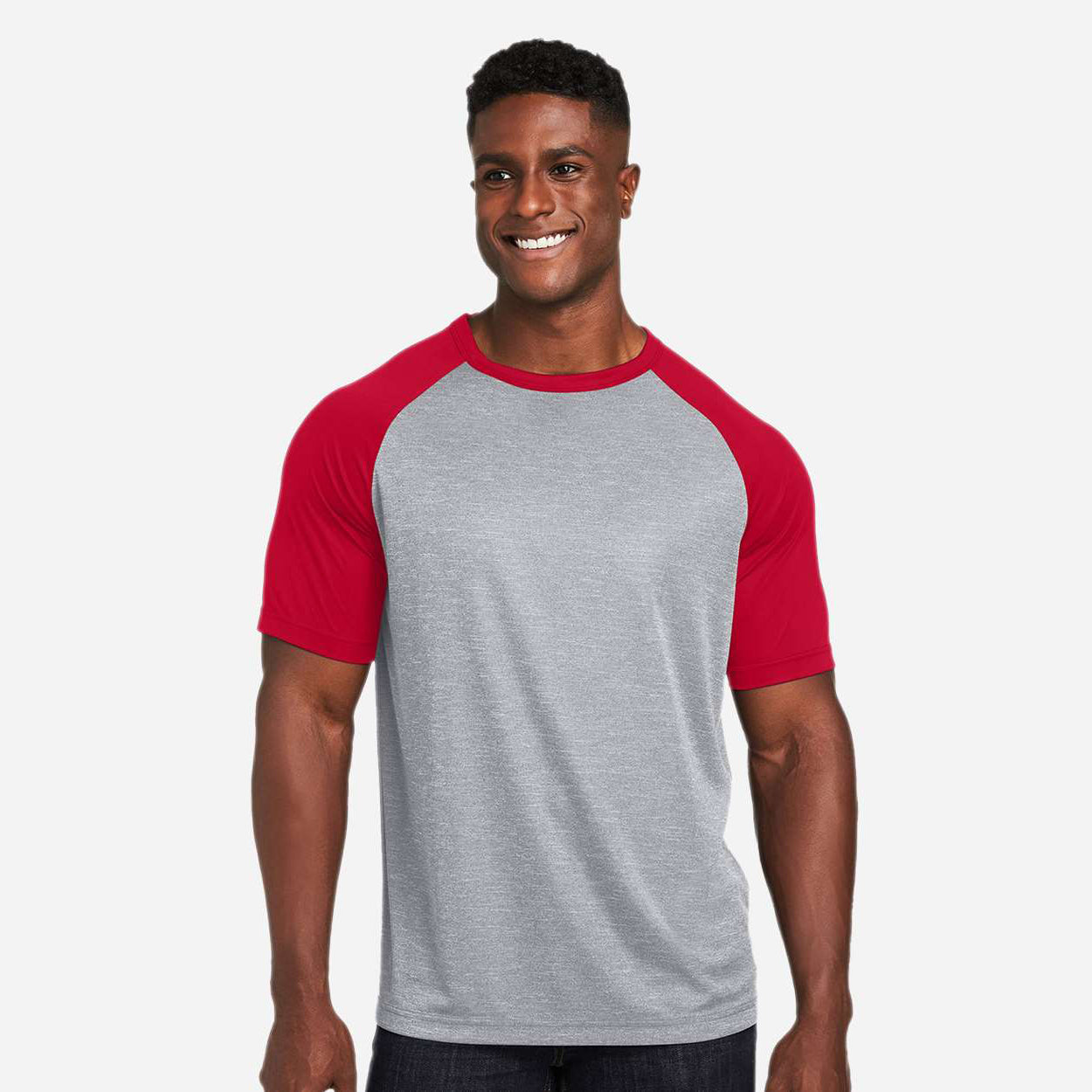 Athletic Heather/Sport Red