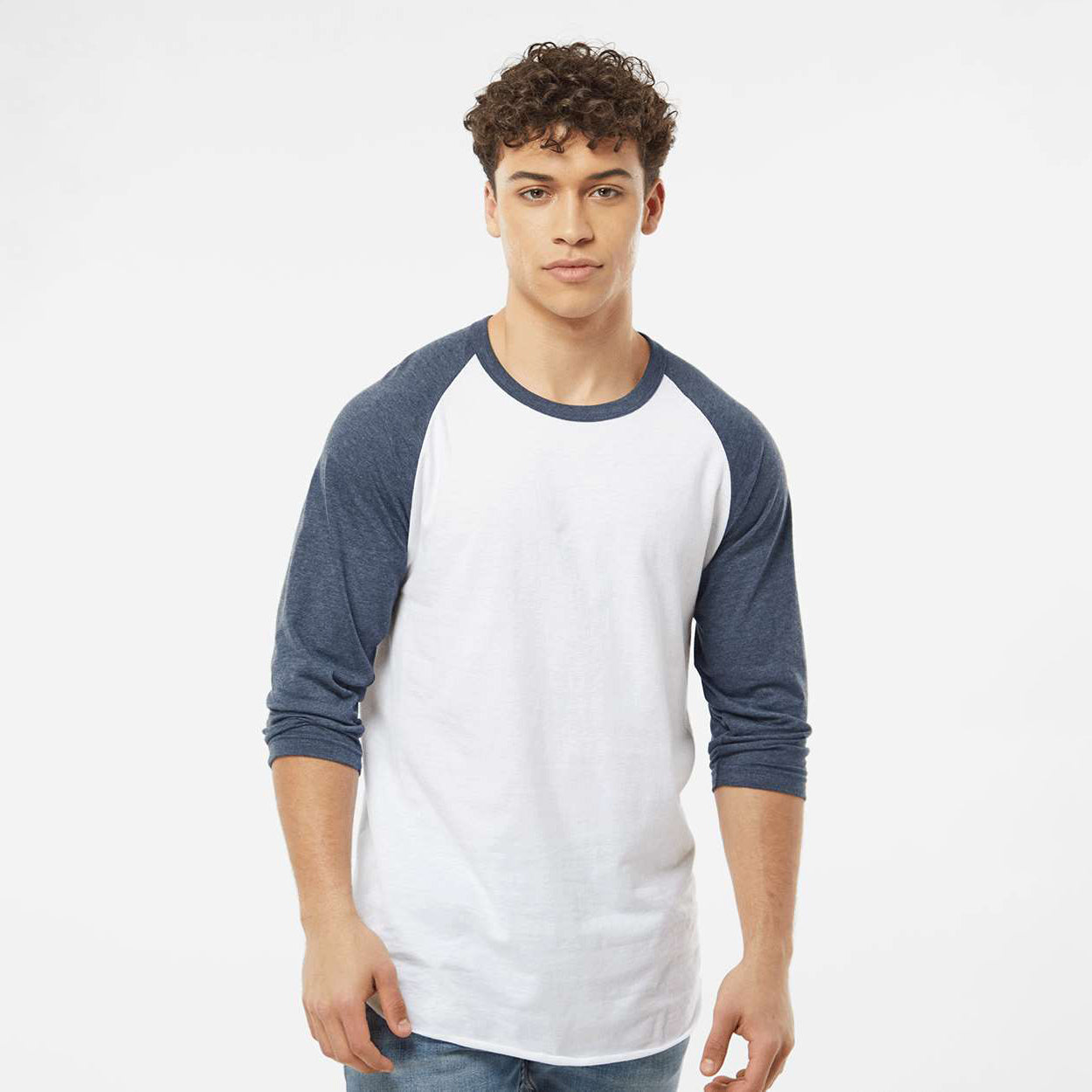 White/Heather Denim