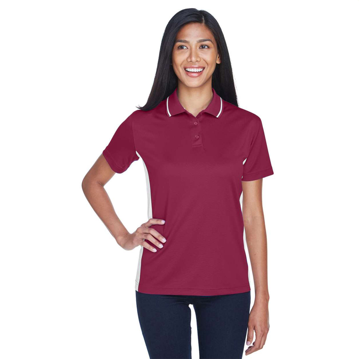 Maroon/White