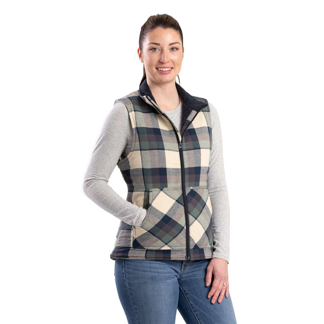 Plaid Cream Jade