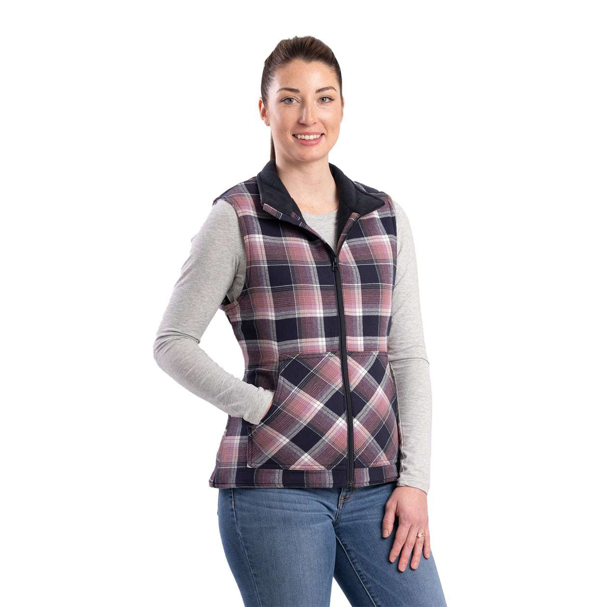 Plaid Blush Navy
