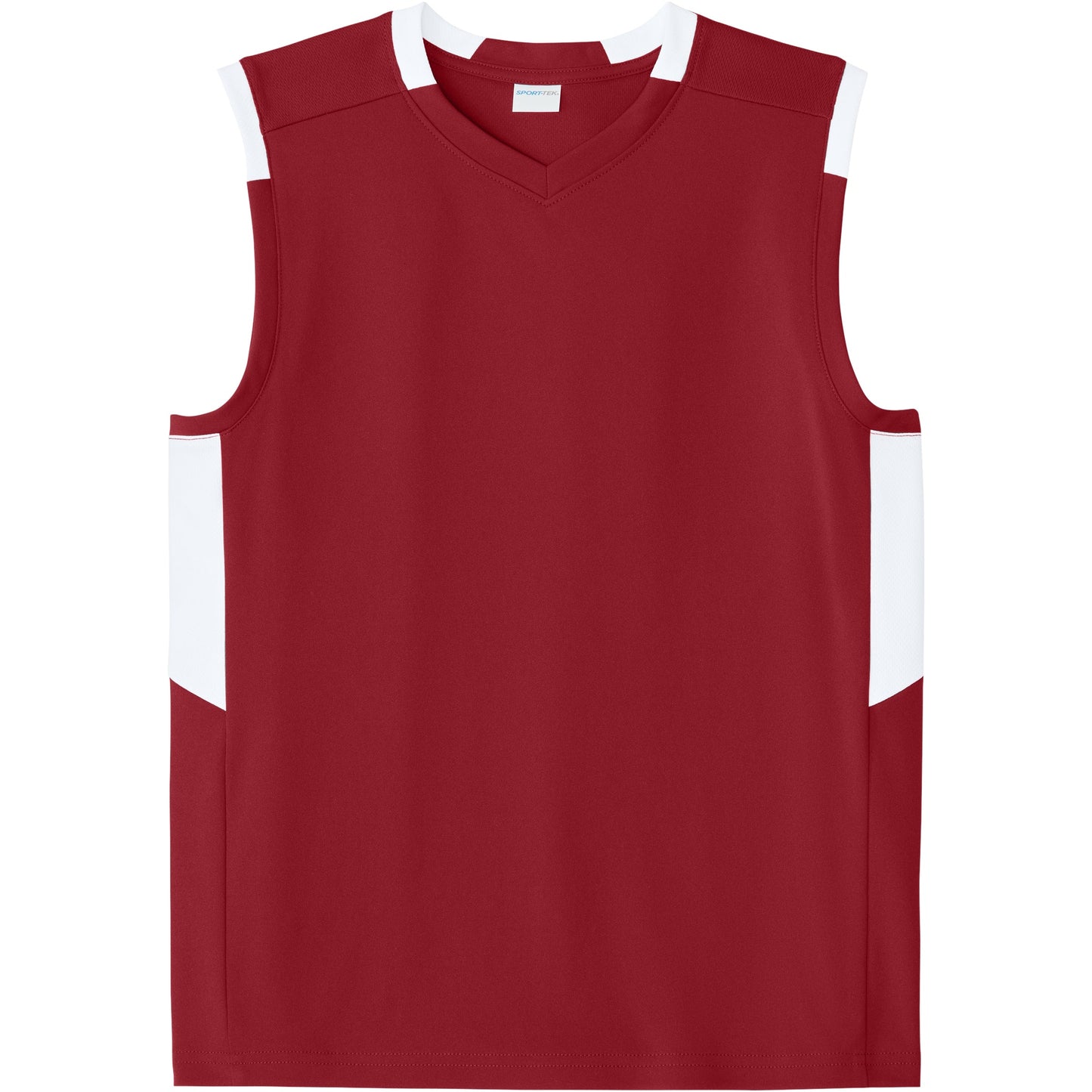 Deep Red/White