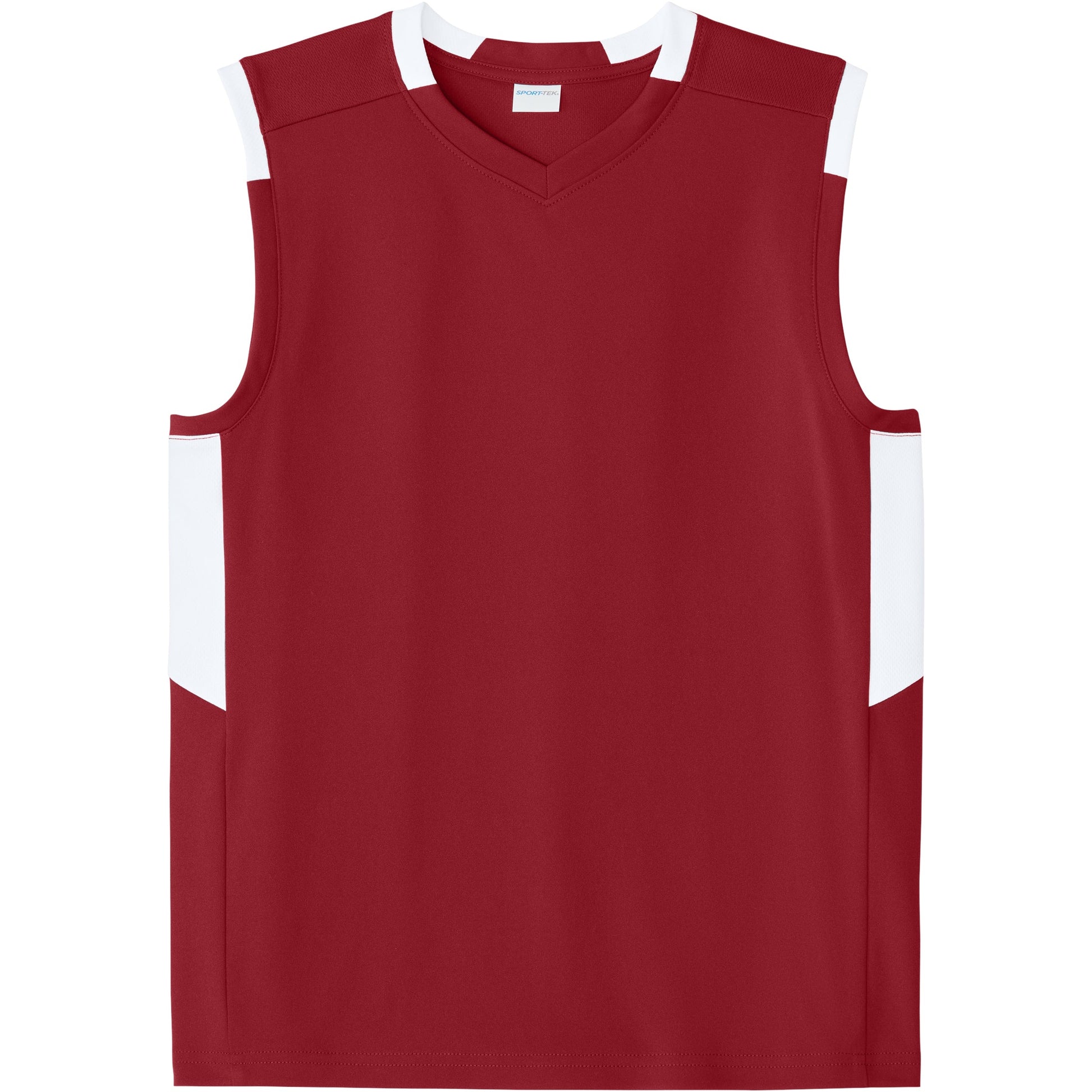 Deep Red/White