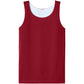 Deep Red/White