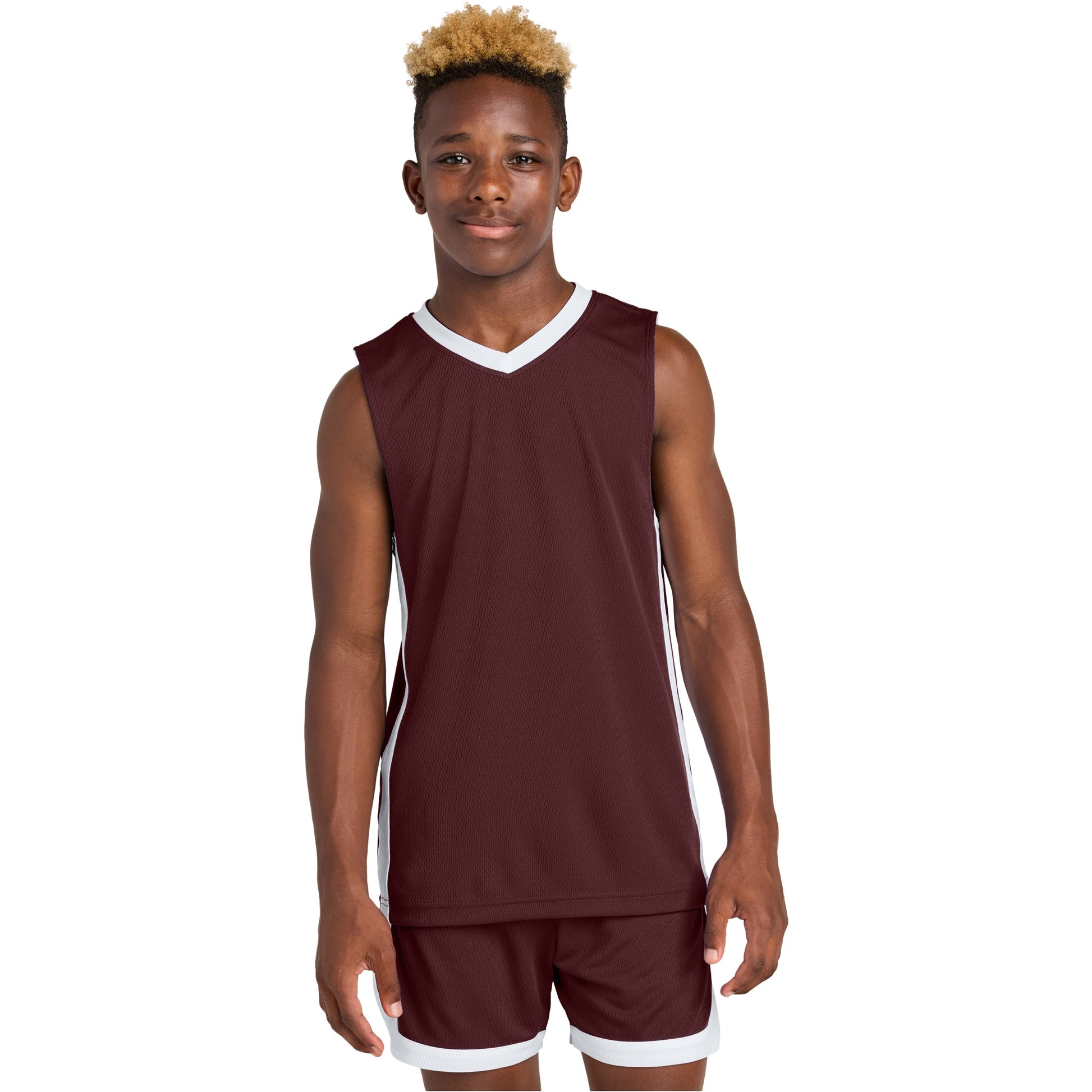 Maroon/White