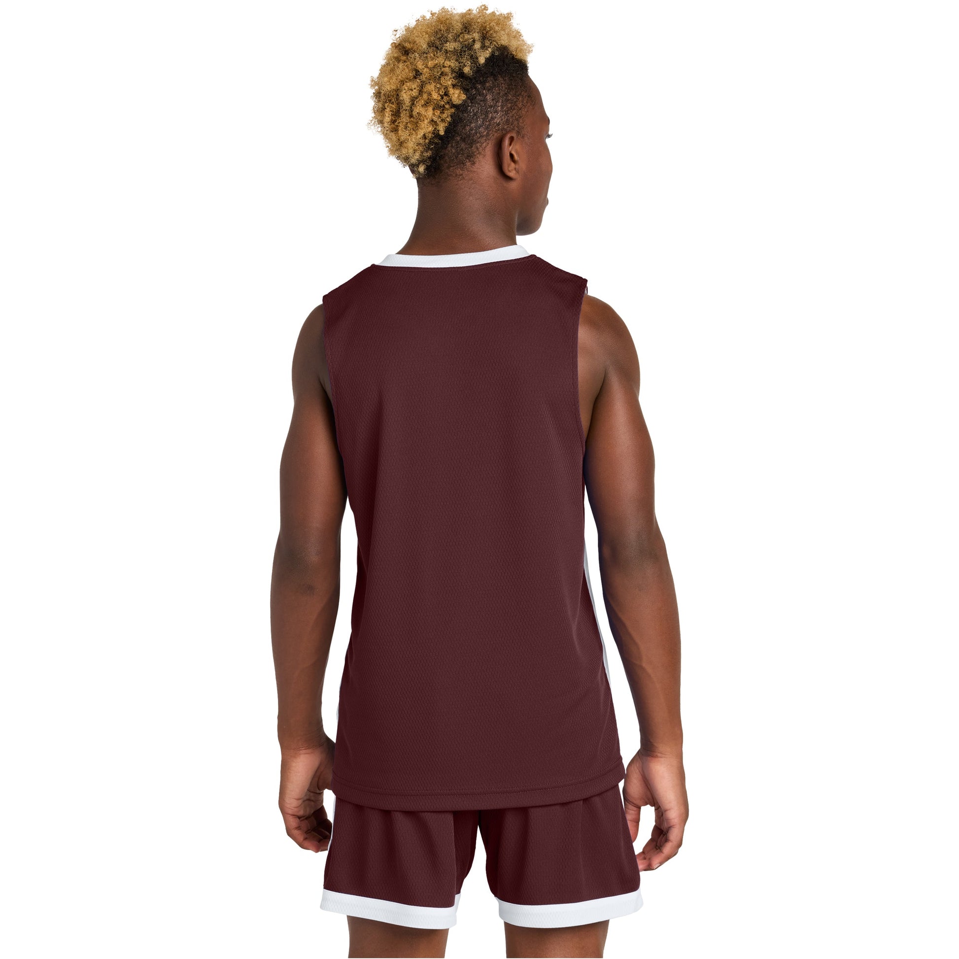 Maroon/White