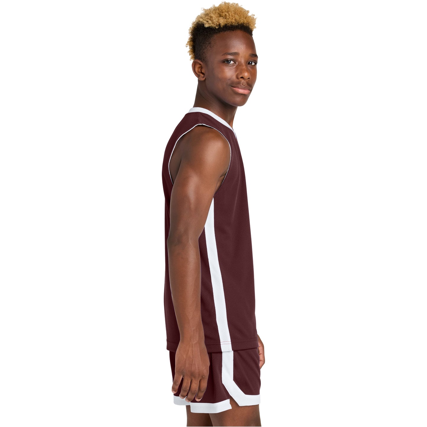 Maroon/White