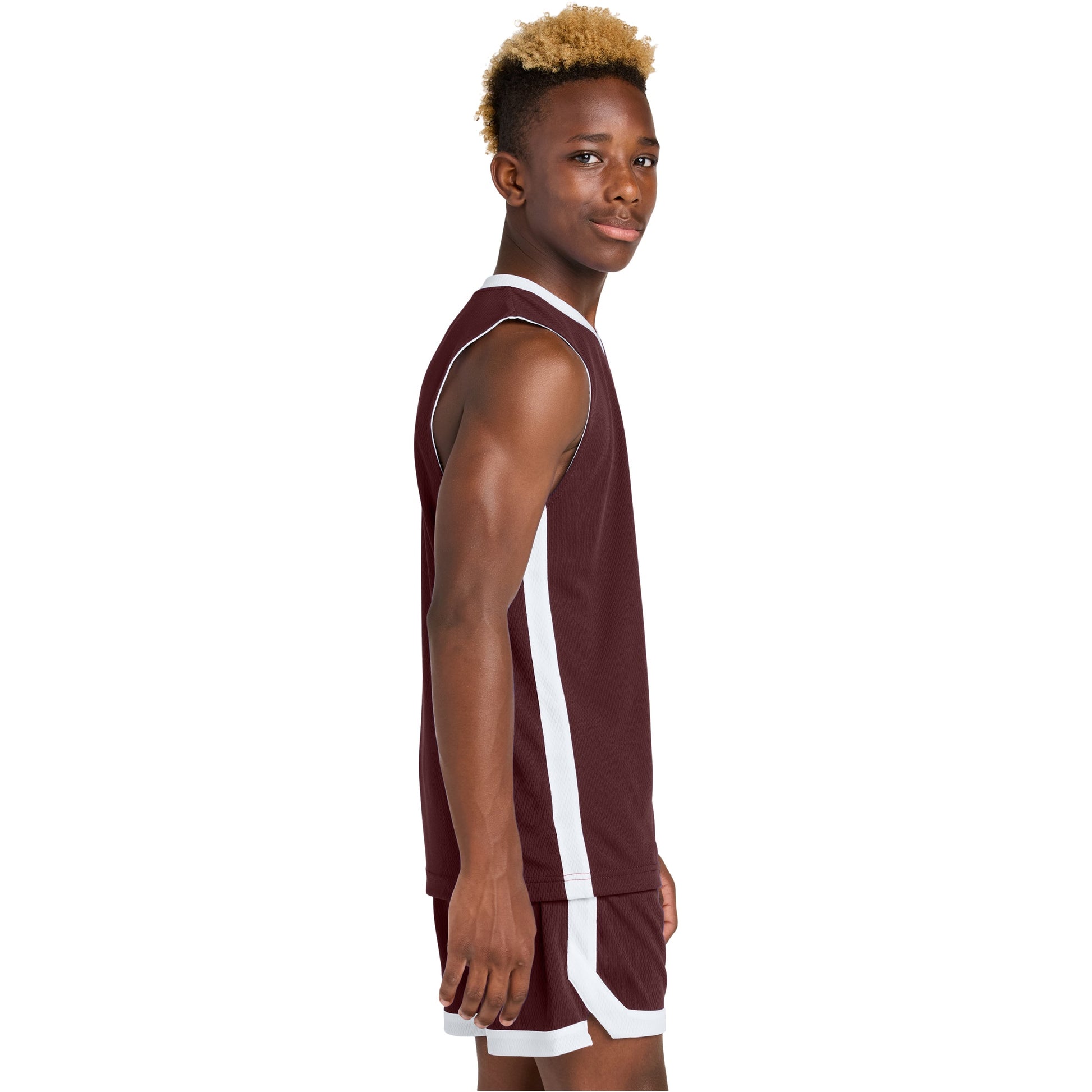 Maroon/White