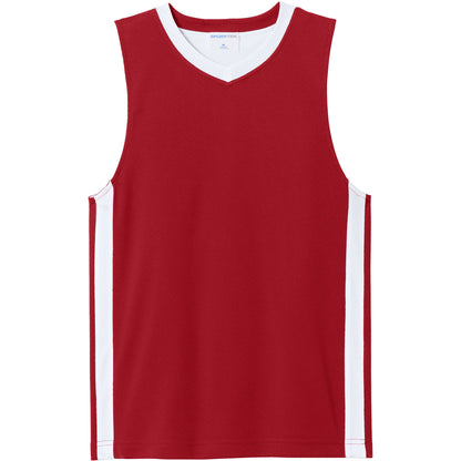 Deep Red/White