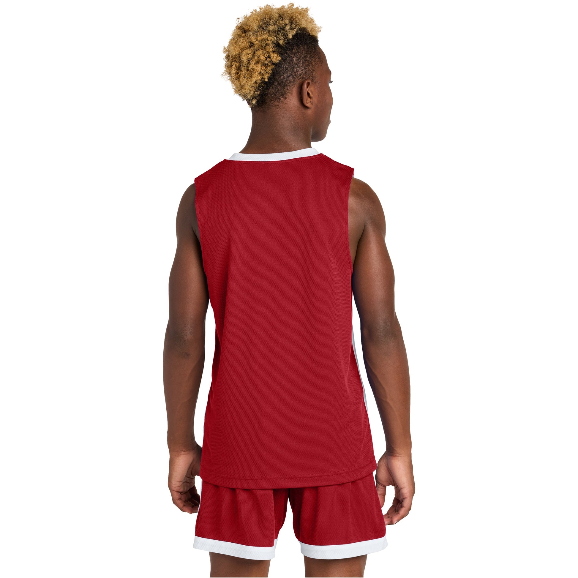 Deep Red/White
