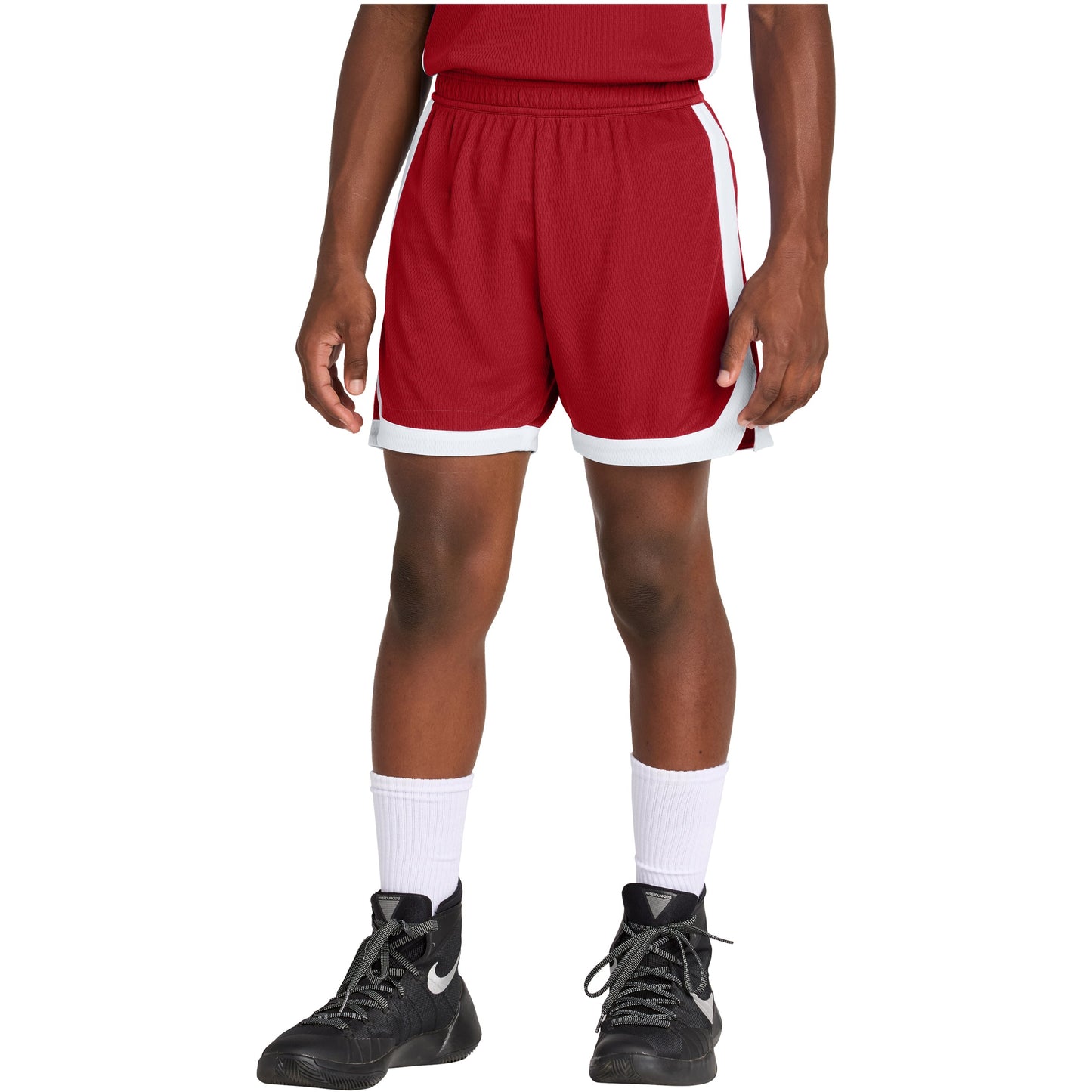 Deep Red/White